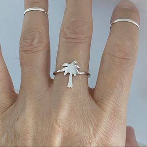 Sterling Silver Palm Tree Ring, Silver Rings, Tropical Trees, Tree of Life